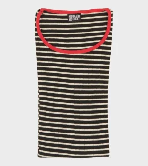 101 Rib Black/Ecru/Red