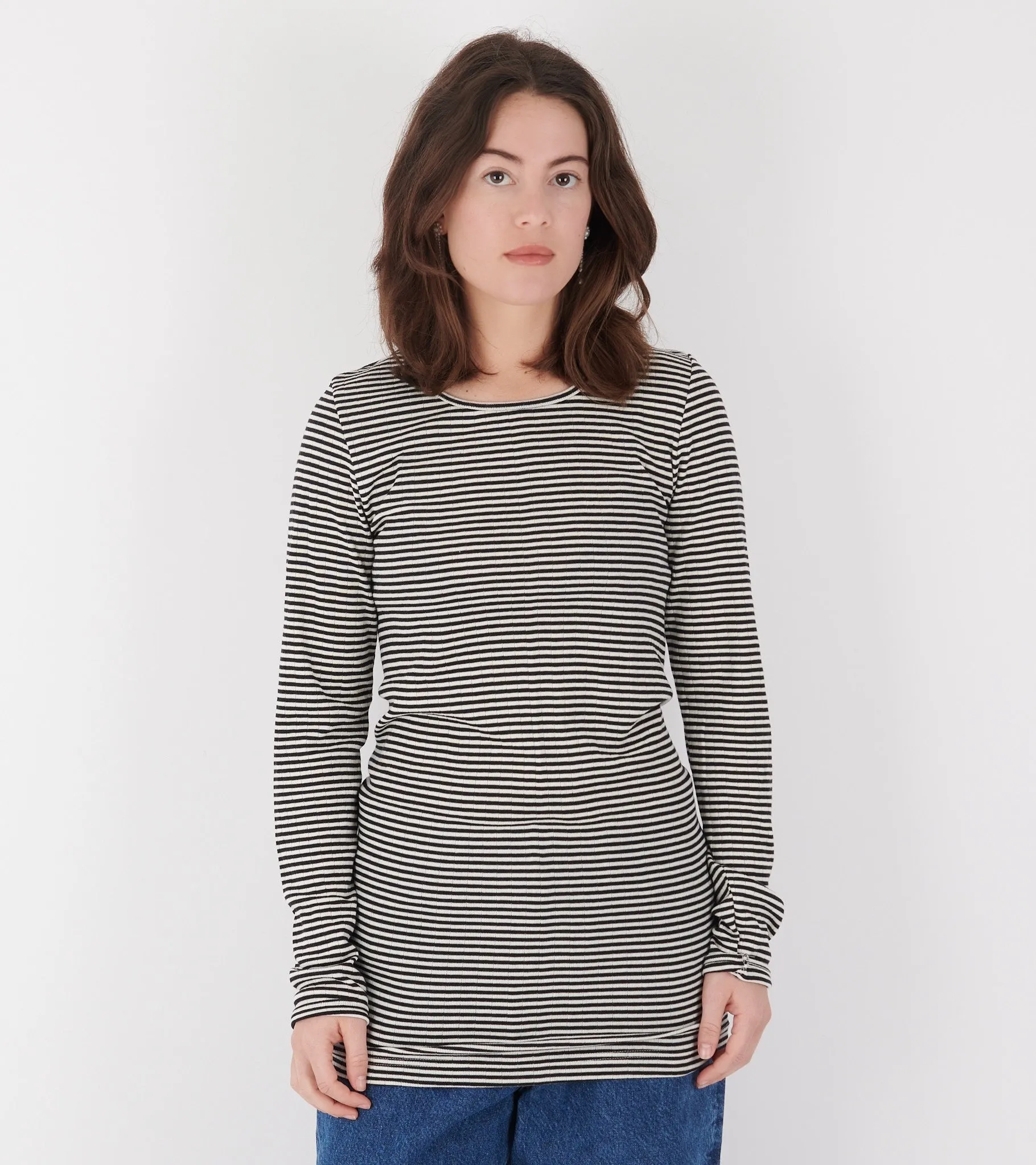 101 Rib Extra Ecru/Black