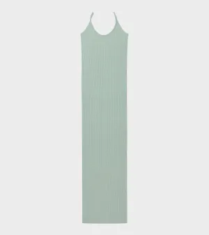 101 Strap Rib Dress Stone Green