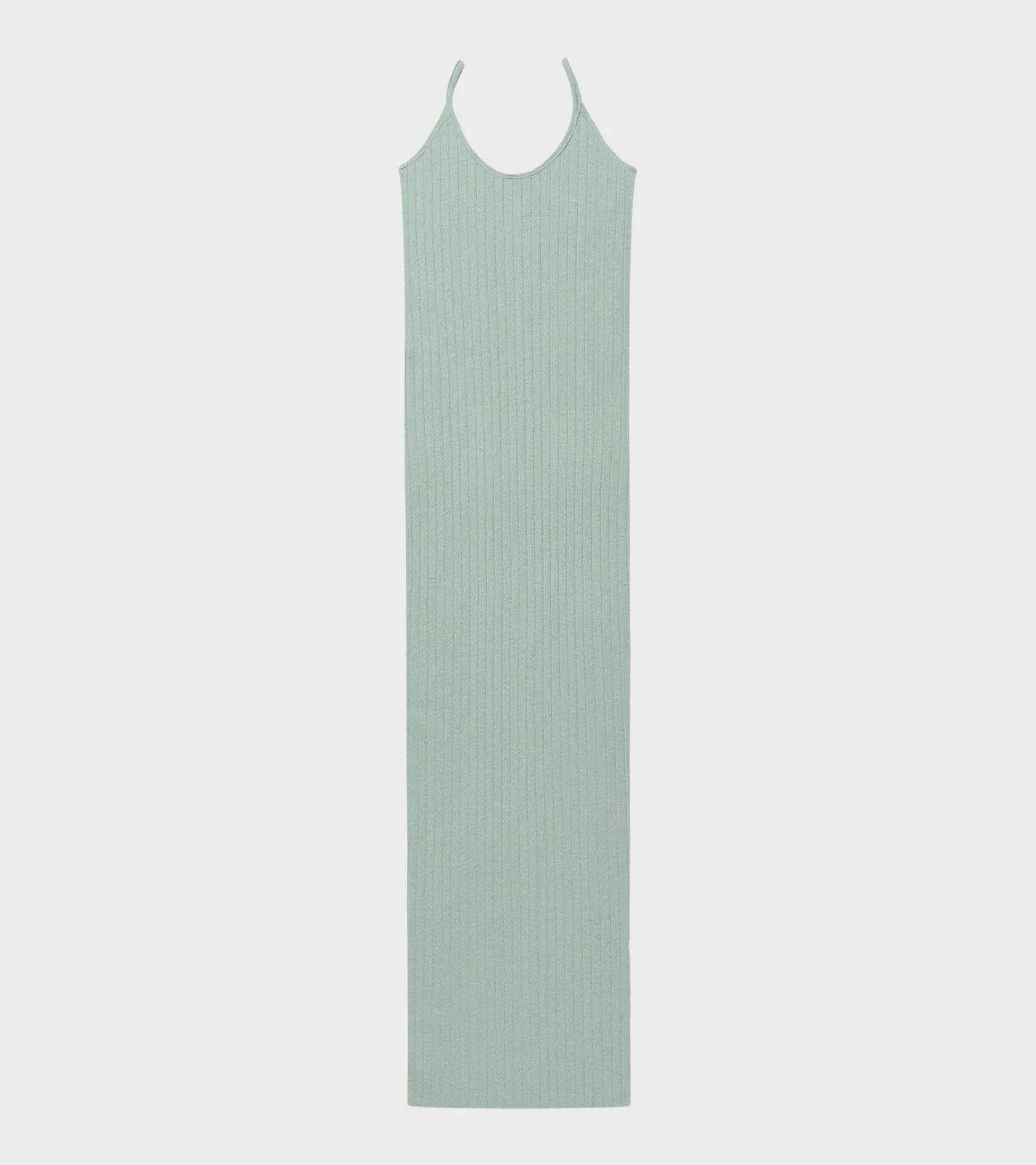 101 Strap Rib Dress Stone Green