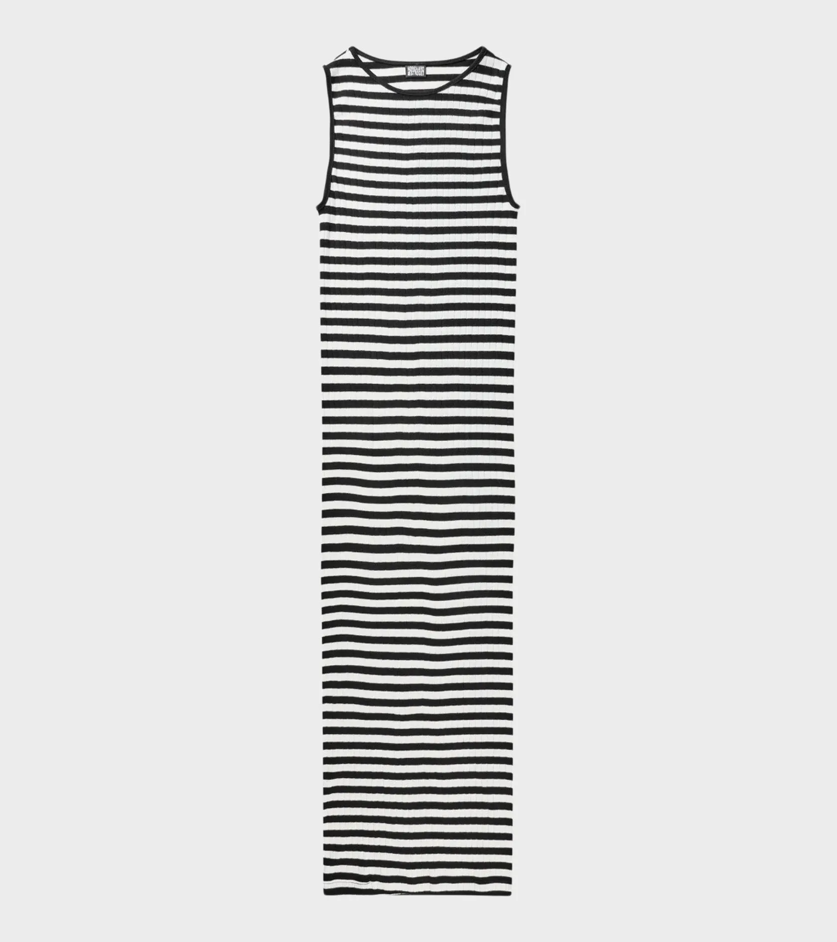 101 Tank Rib Dress Black/Ecru