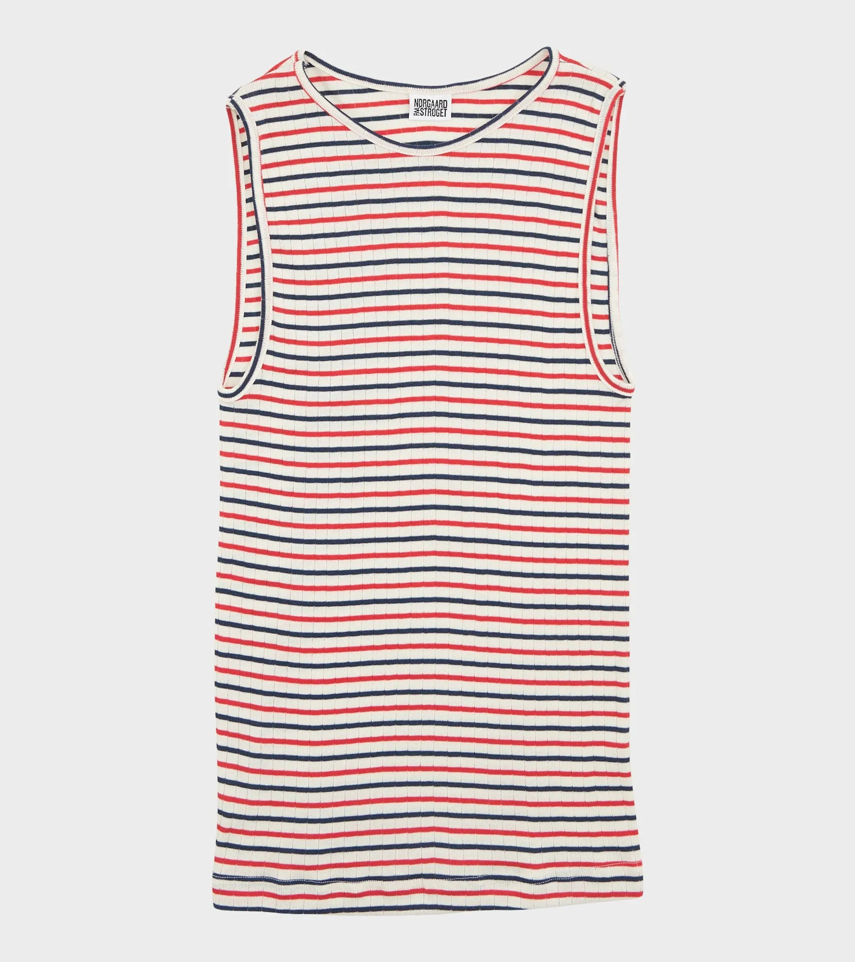 101 Tank Top Ecru/Red/Navy