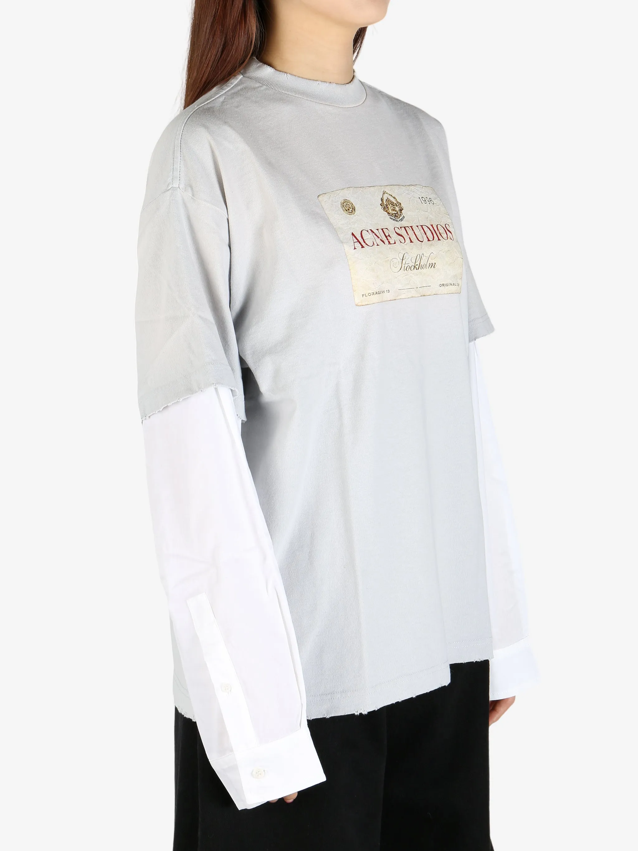 ACNE STUDIOS - Women Layered Print T-Shirt