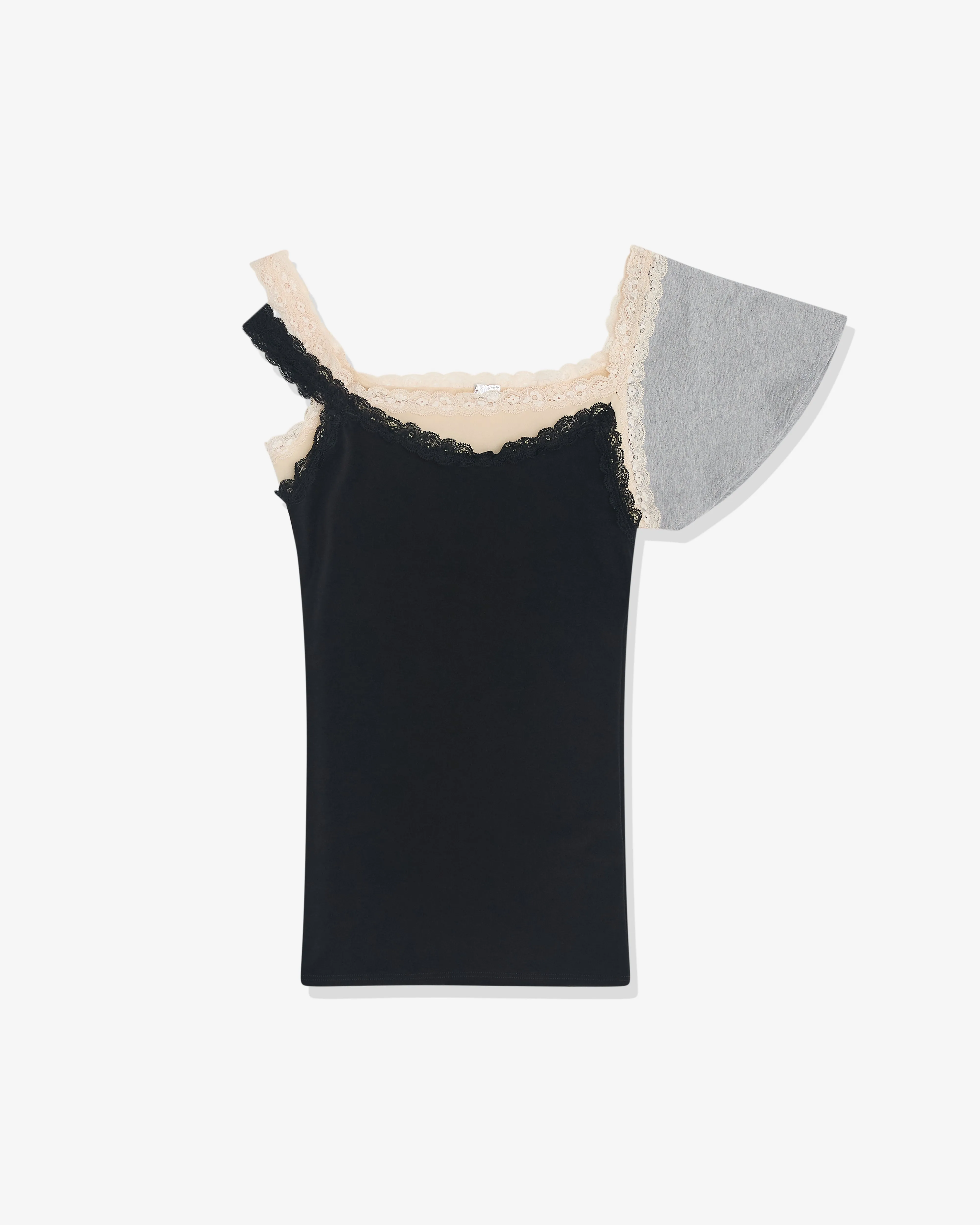 All-In - Women's Double Tank Top - (Black/Beige/Grey)