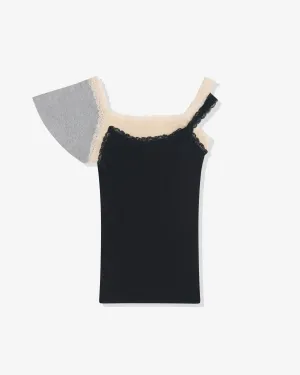 All-In - Women's Double Tank Top - (Black/Beige/Grey)