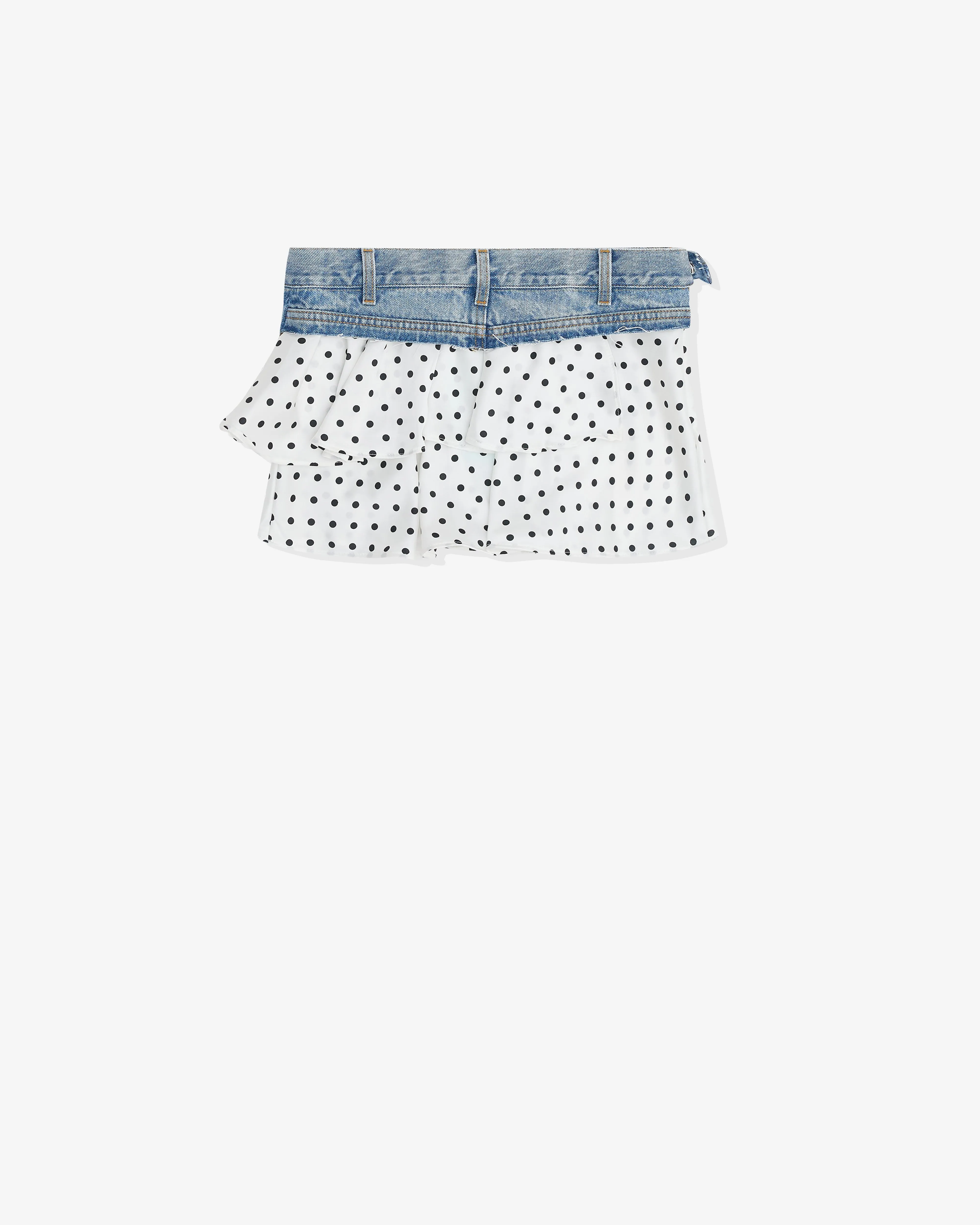 All-In - Women's Polka Dot Triple Skirt - (Denim Blue)