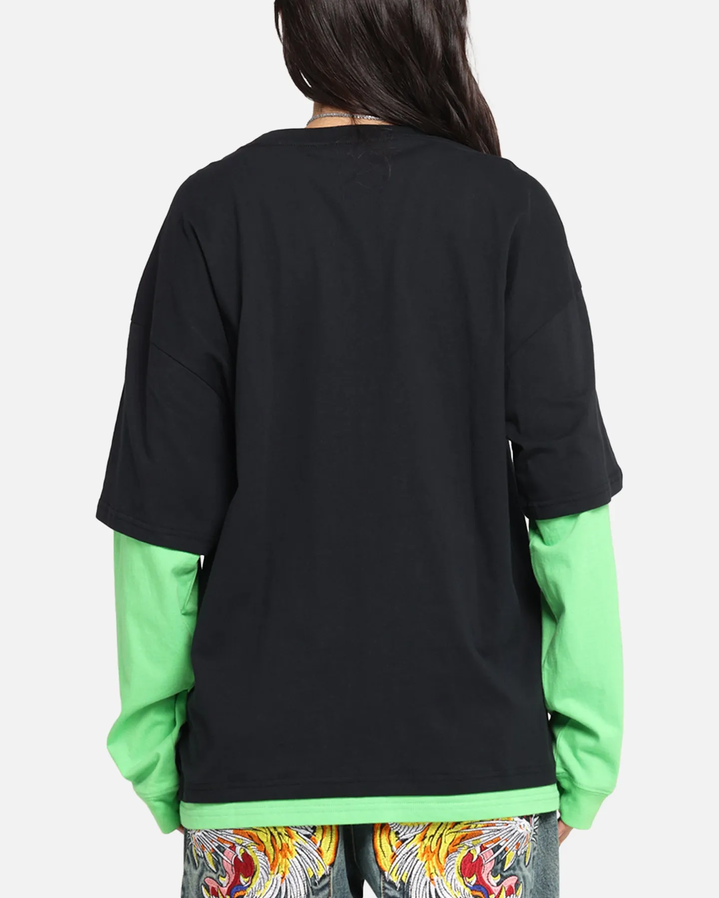 Avril Lavigne Avril Layered Long Sleeve T-Shirt Black Wash