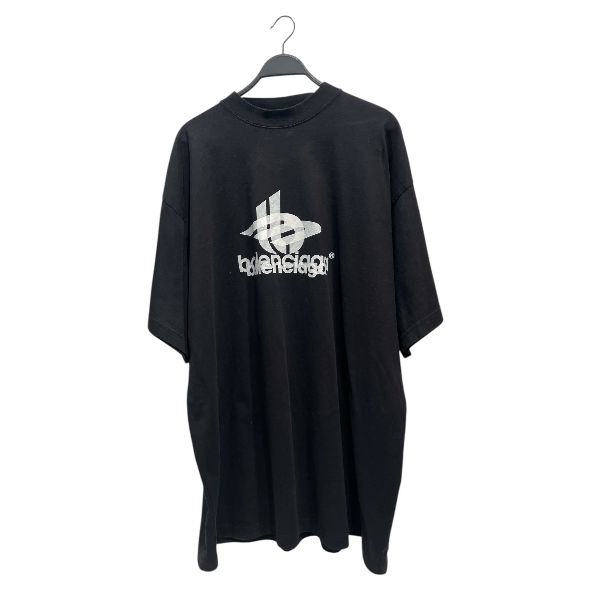 BALENCIAGA/T-Shirt/Cotton/BLK/Layered sports logo tee