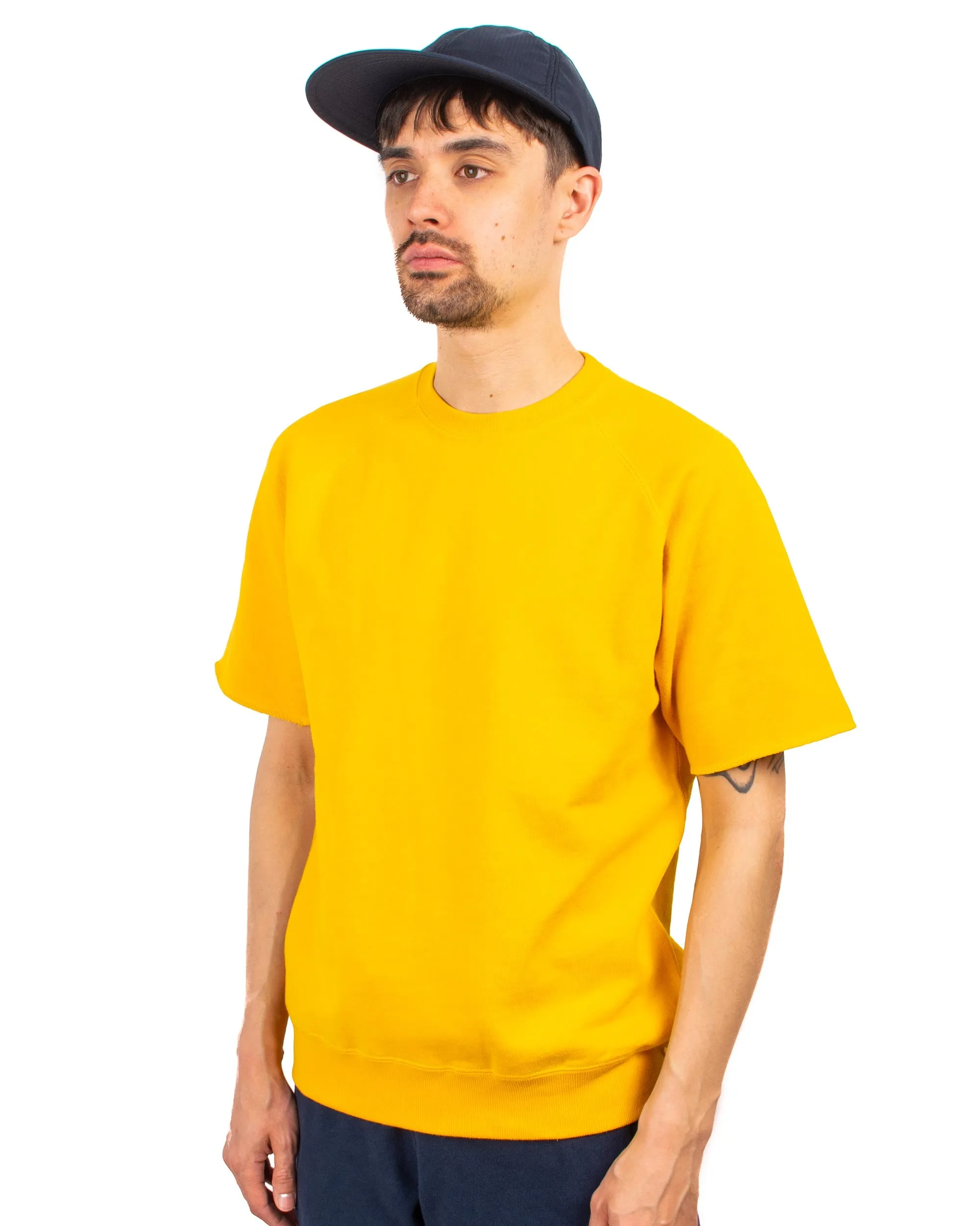 Beams Plus Short Sleeve Sweat Cut-Off Yellow
