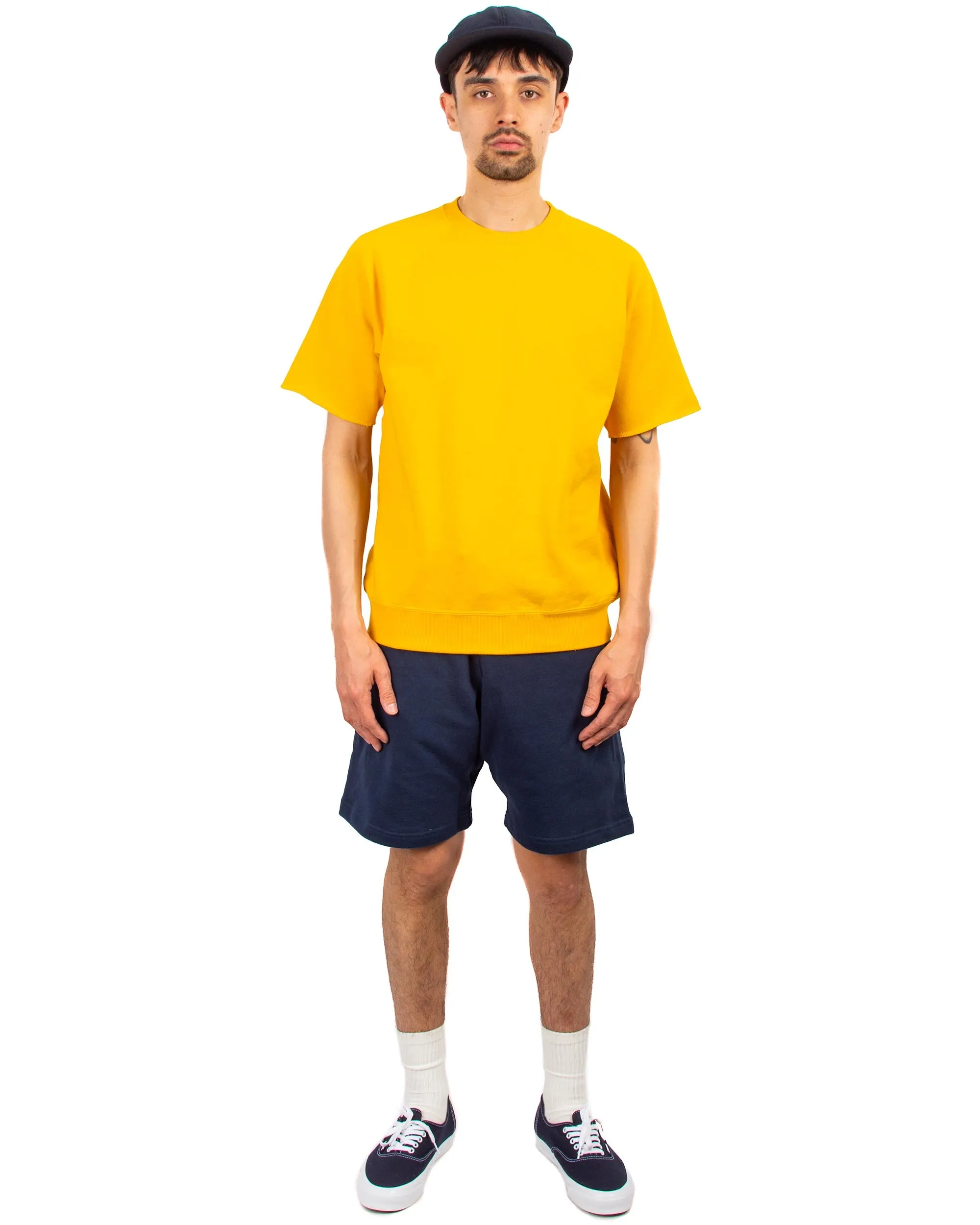 Beams Plus Short Sleeve Sweat Cut-Off Yellow