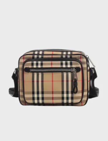 Burberry Vintage Check Camera Crossboday Bag