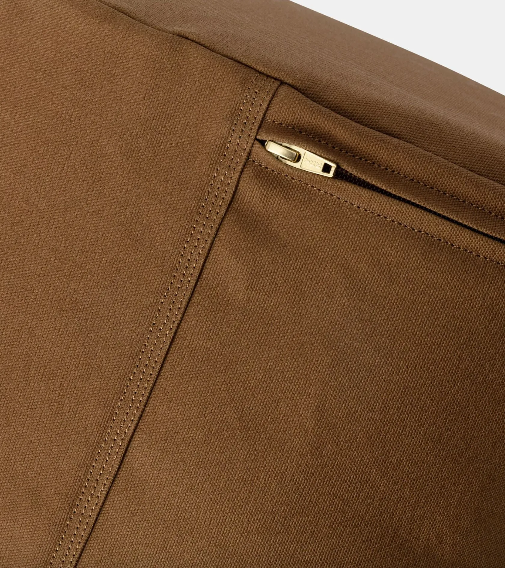 Canvas Pouf Hamilton Brown