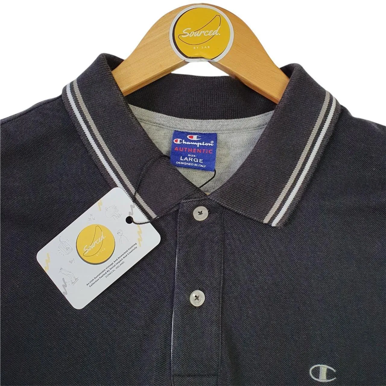 Champion Polo Neck T-shirt (L)