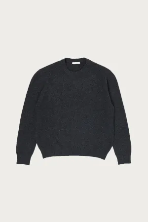 Crew Neck Jumper - Anthracite Melange