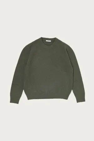 Crew Neck Jumper - Light Moss