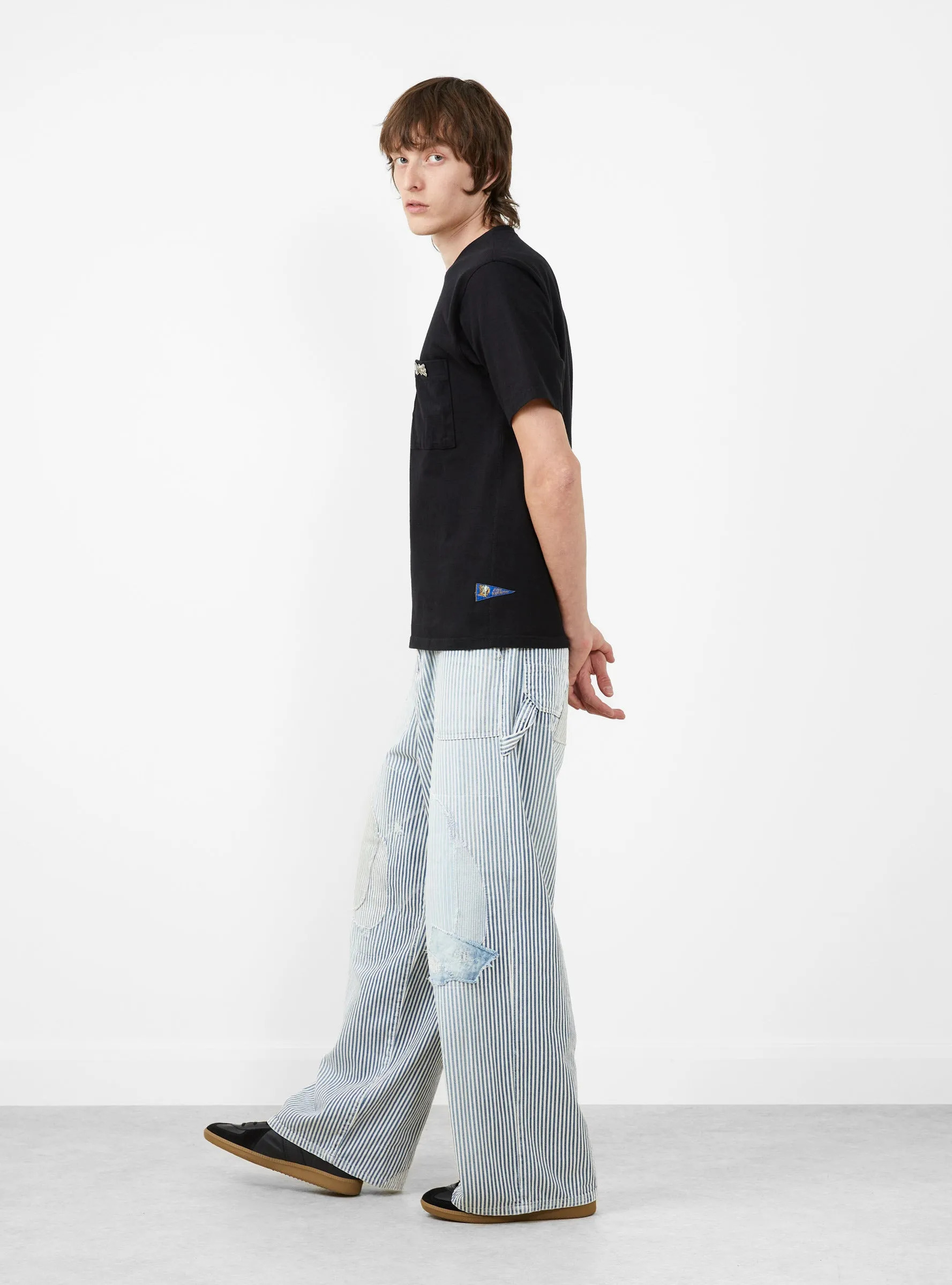 Dense Jersey Butterfly Concho Pocket Tee Black