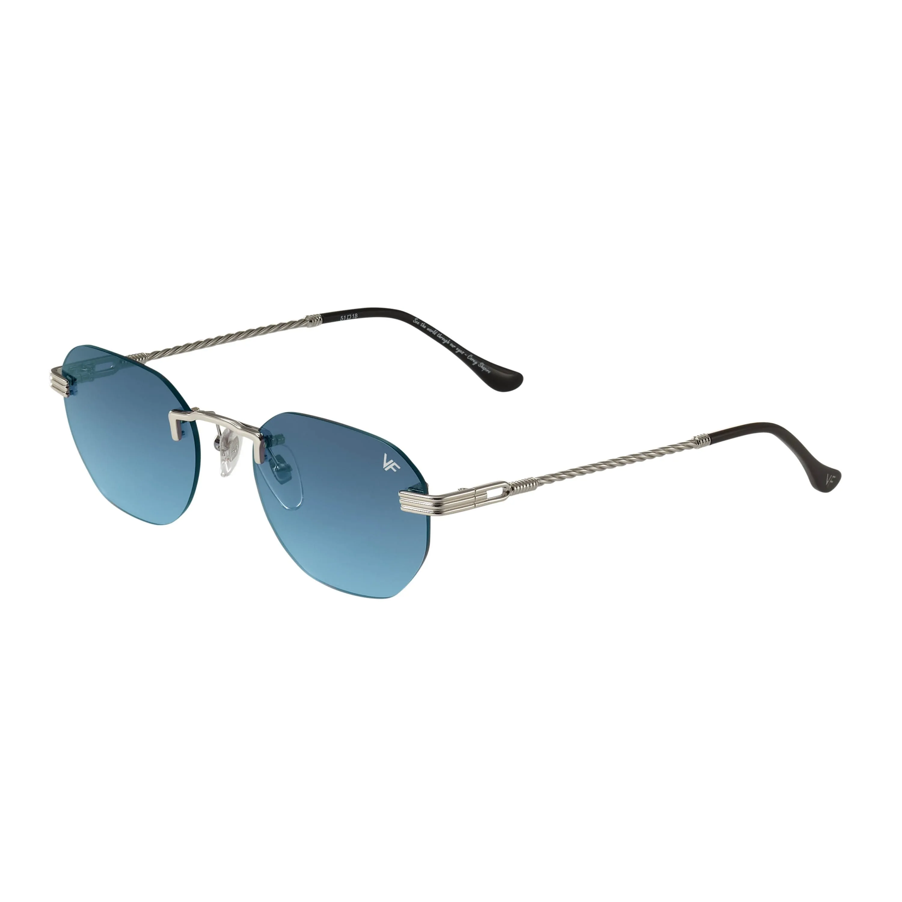 Detroit Player Rimless Drill Mount 24KT White Gold