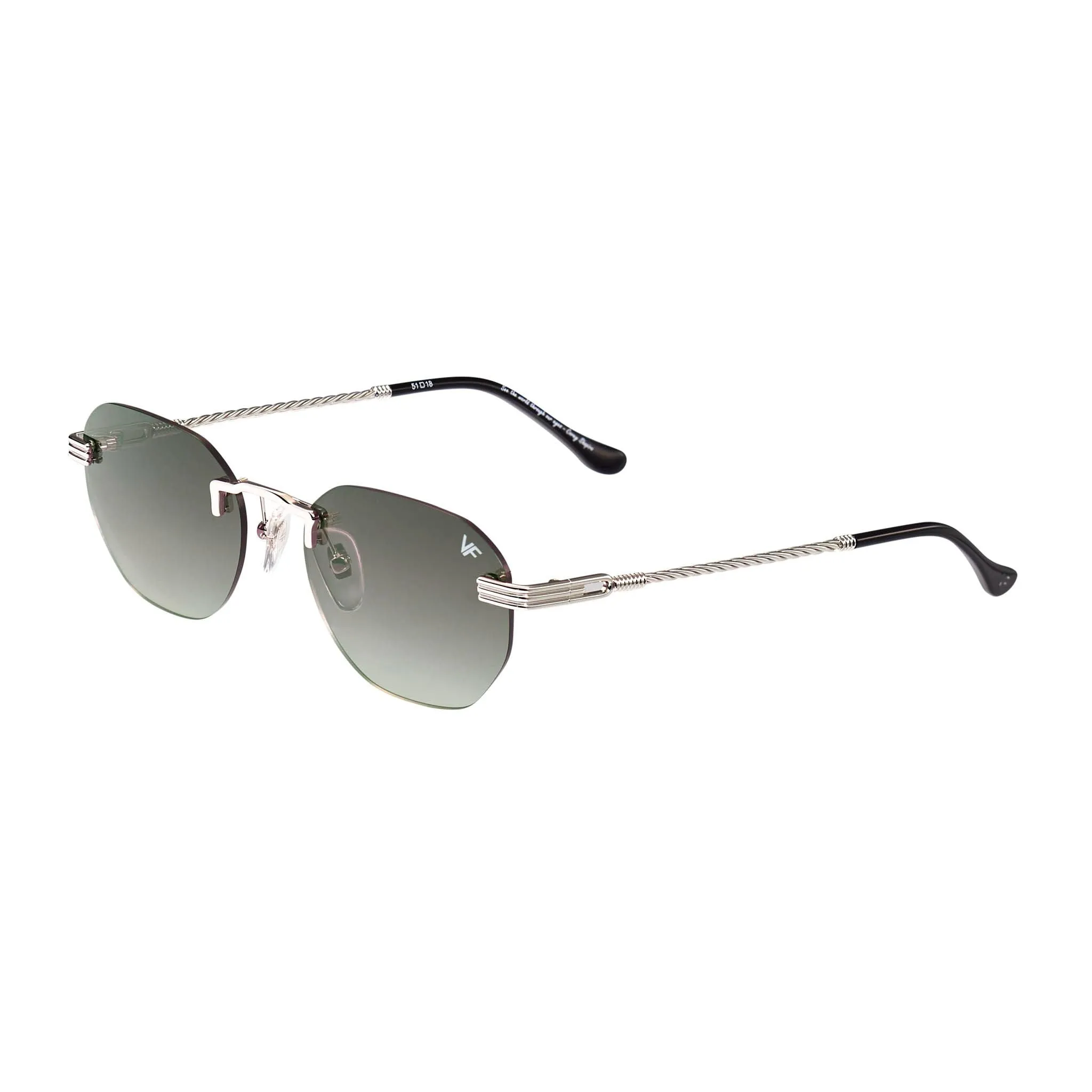 Detroit Player Rimless Drill Mount 24KT White Gold