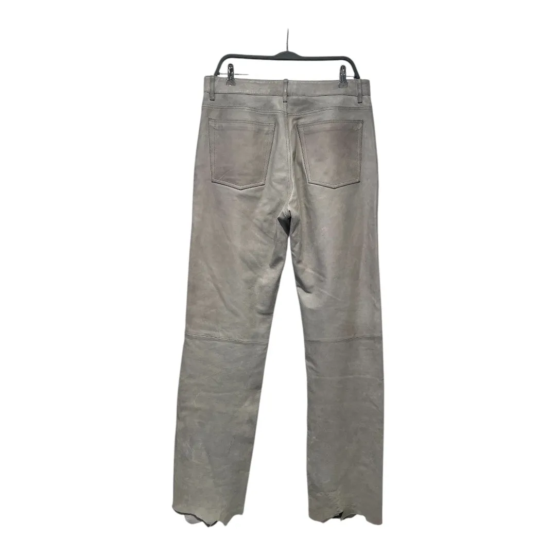 DIESEL/Straight Pants/32/Leather/CRM/RAW HEM