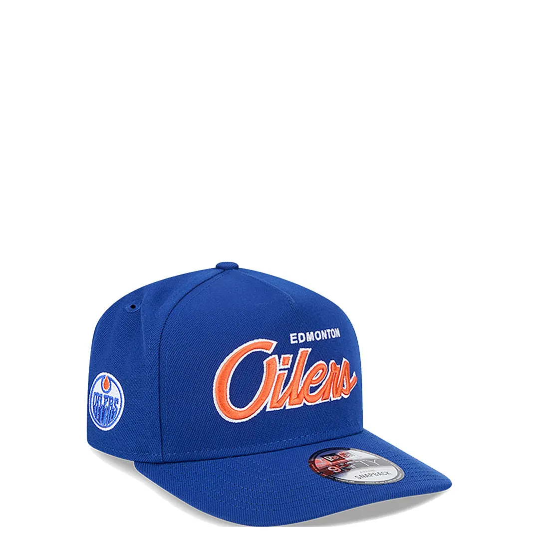 EDMONTON OILERS SCRIPT 9FIFTY A-FRAME SNAPBACK