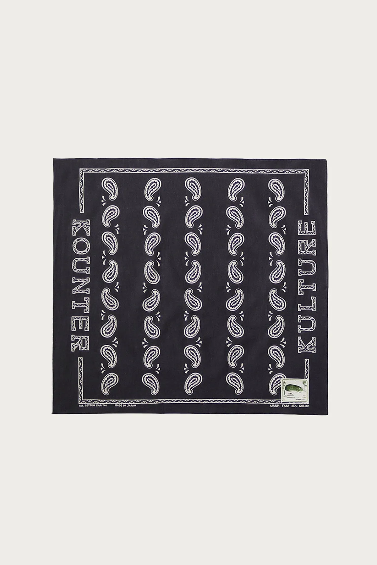 Fastcolor Selvedge Bandanna (KOUNTER KULTURE PECOS Paisley) - Black