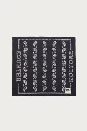 Fastcolor Selvedge Bandanna (KOUNTER KULTURE PECOS Paisley) - Black