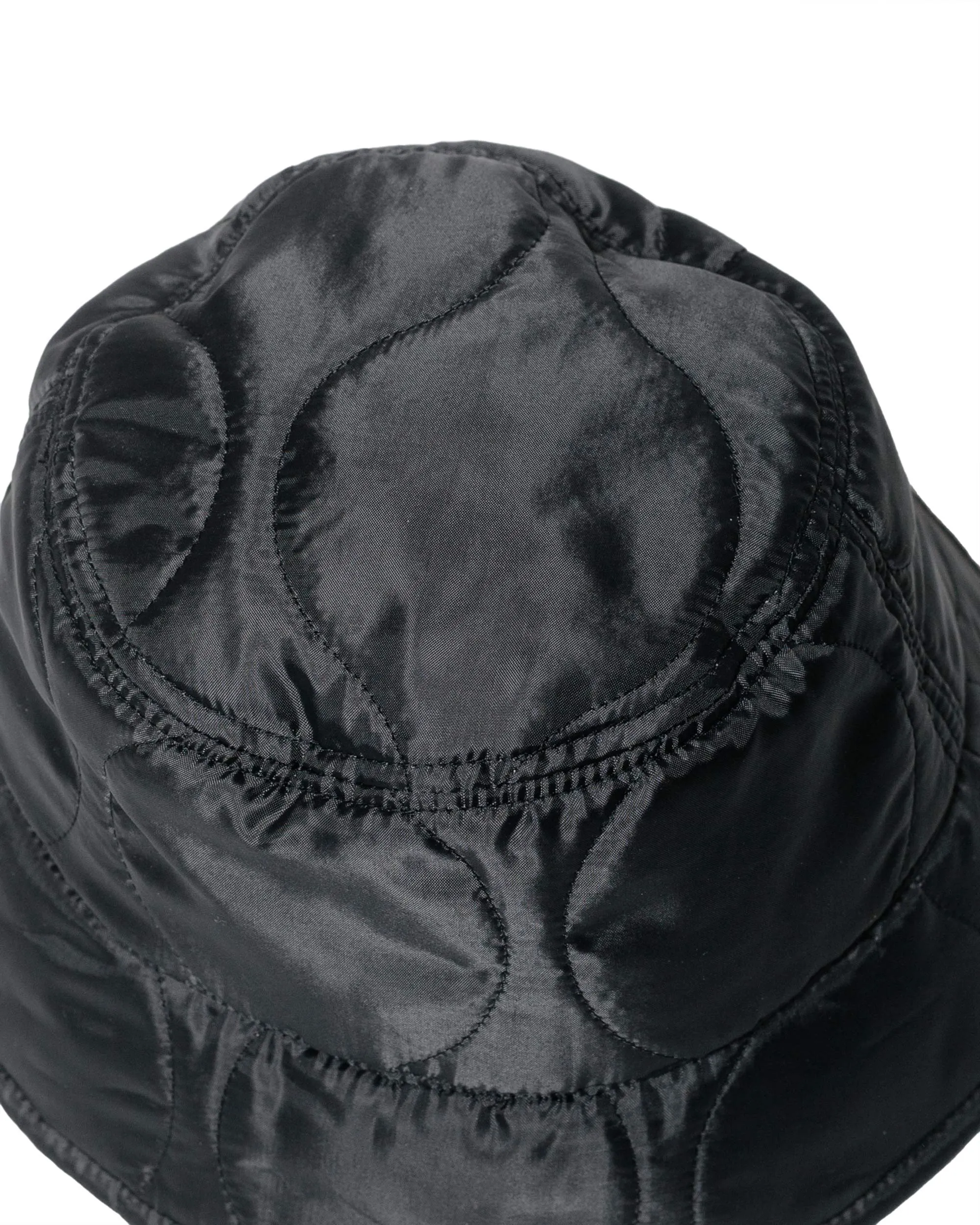 Found Feather Bucket Hat Quilted Military Liner Black