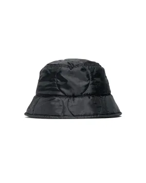 Found Feather Bucket Hat Quilted Military Liner Black