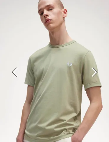 Fred Perry Seagrass T-shirt with small logo 2023 (Seagrass)