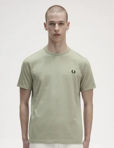 Fred Perry Seagrass T-shirt with small logo 2023 (Seagrass)