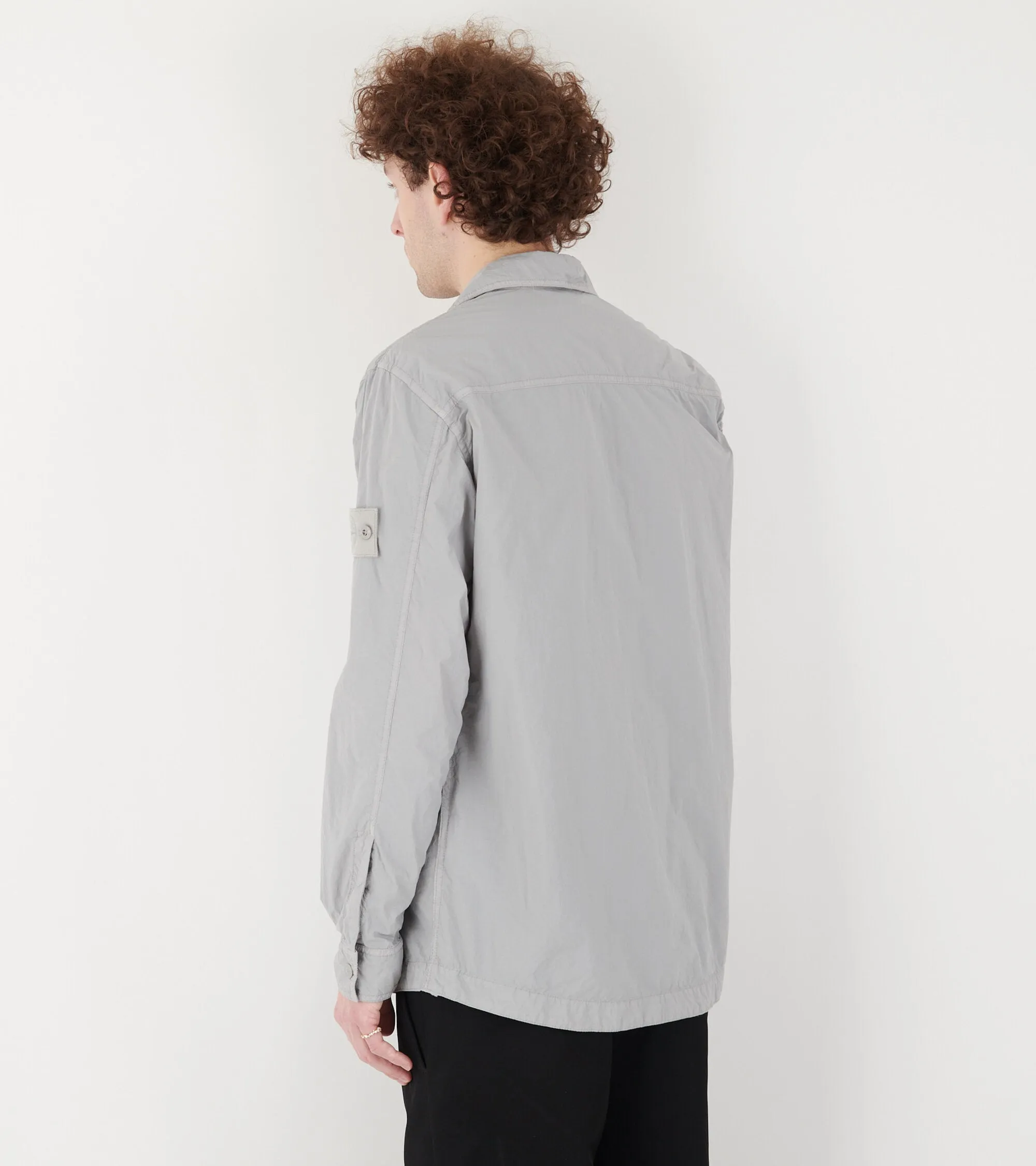 Ghost Nylon Crinkle Overshirt Grey