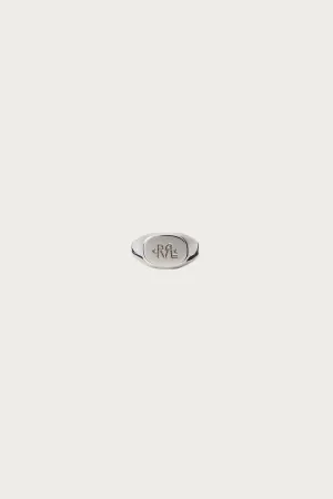 Handmade Sterling Silver Signet Ring - Silver