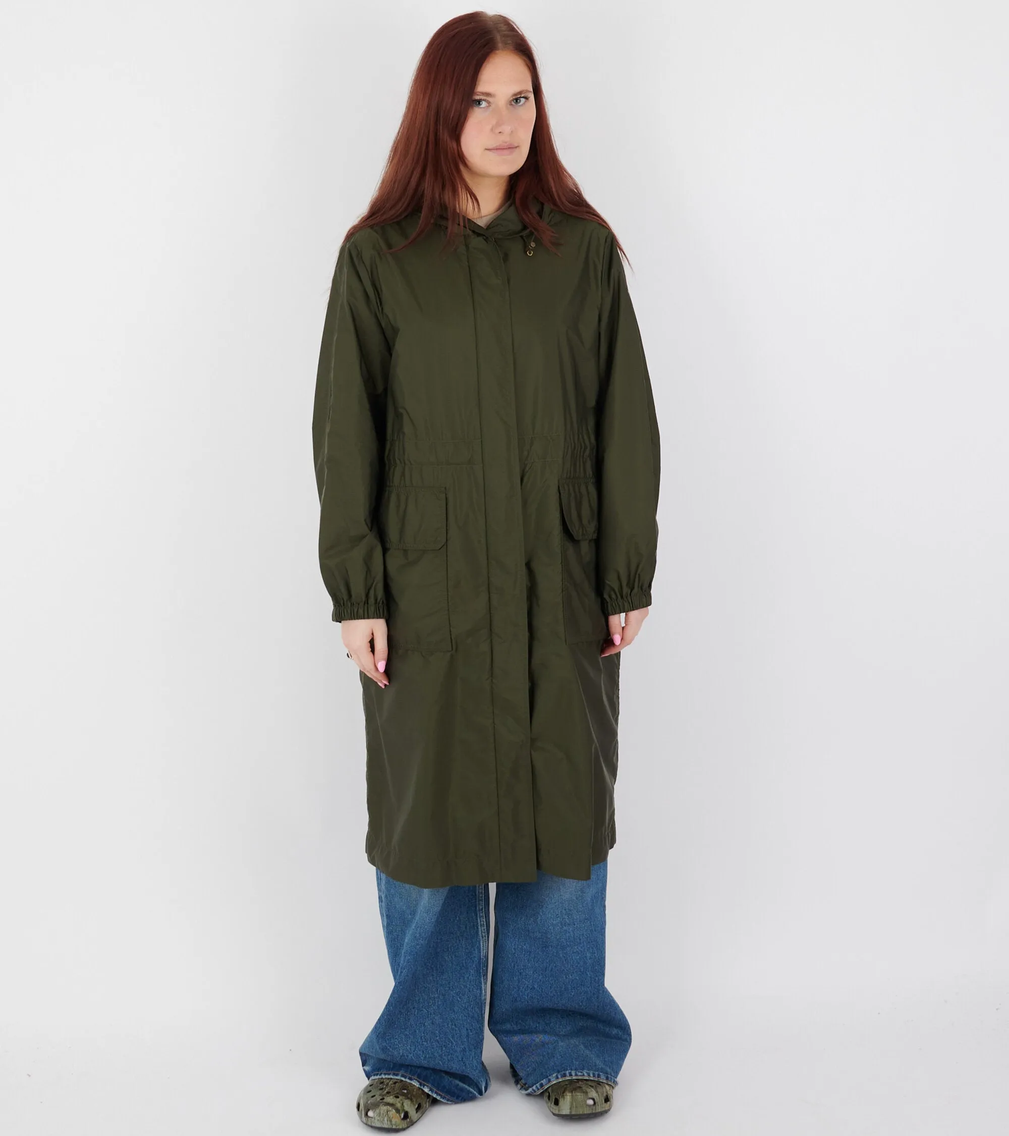 Hiengos Hooded Rain Coat Dark Green