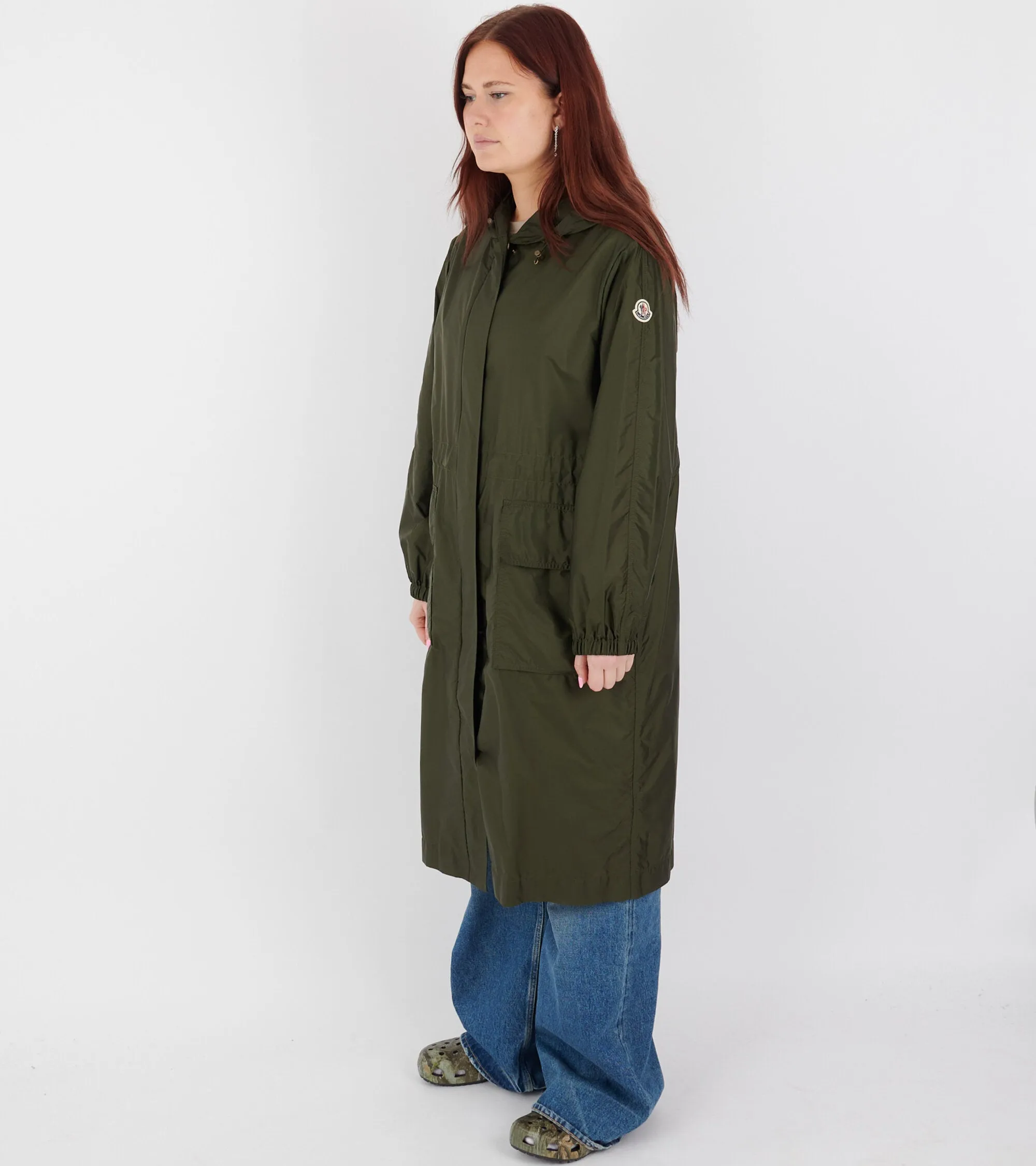 Hiengos Hooded Rain Coat Dark Green