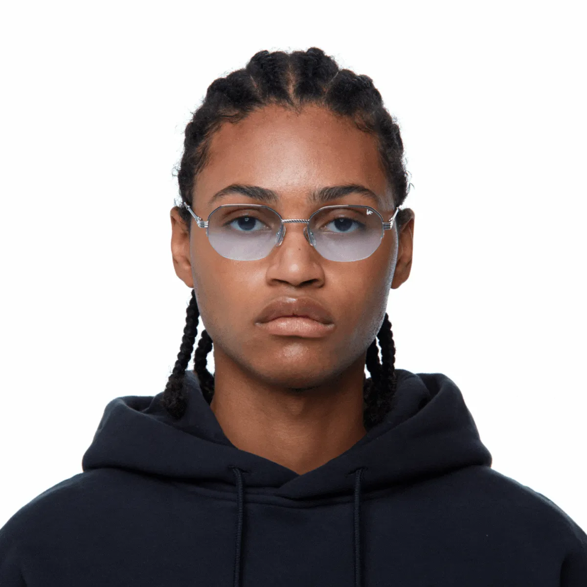 Hustler Half Rim 18KT White Gold