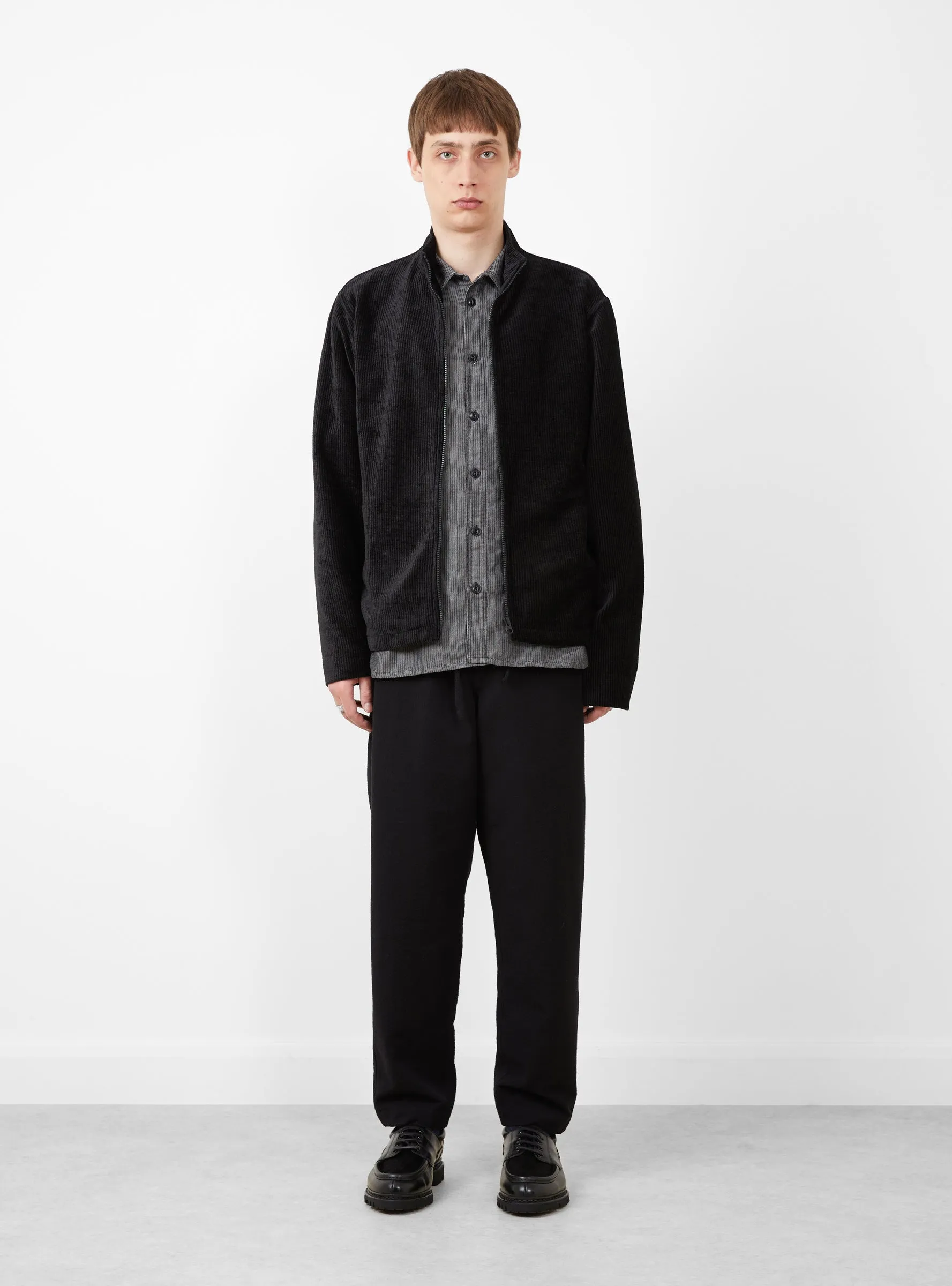 Interceptor Velour Cord Jacket Black