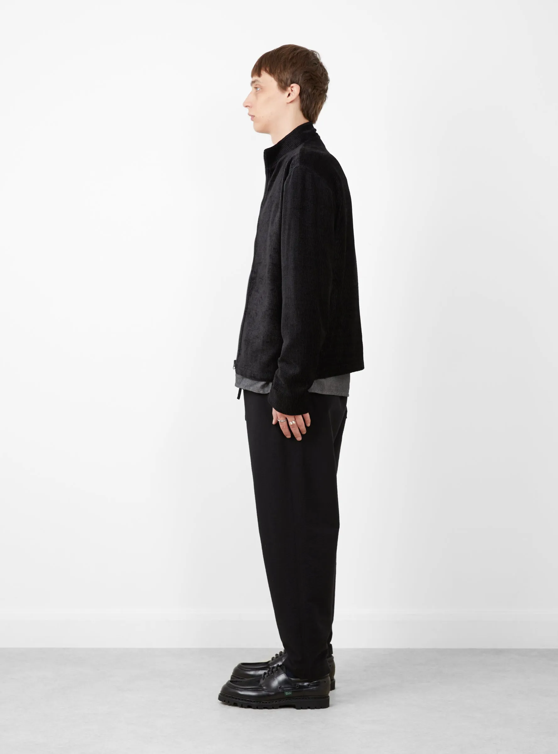 Interceptor Velour Cord Jacket Black