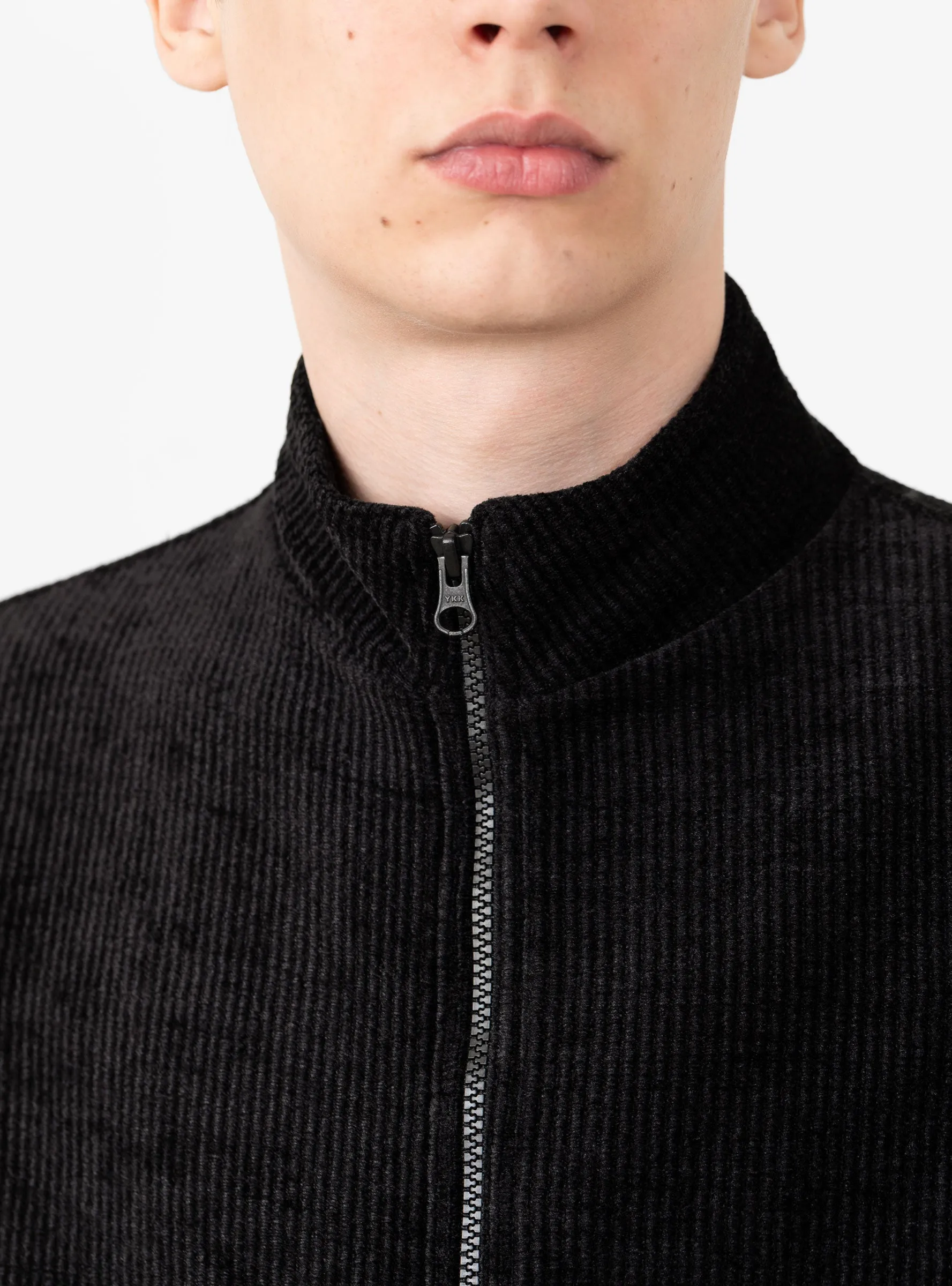 Interceptor Velour Cord Jacket Black