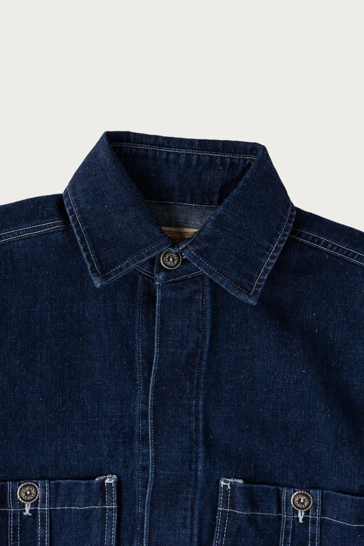 Into The Mystic Hemp Denim Overshirt - Dark Wash