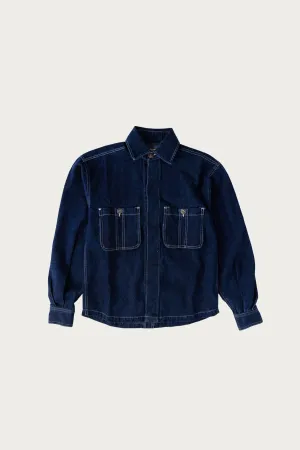 Into The Mystic Hemp Denim Overshirt - Dark Wash