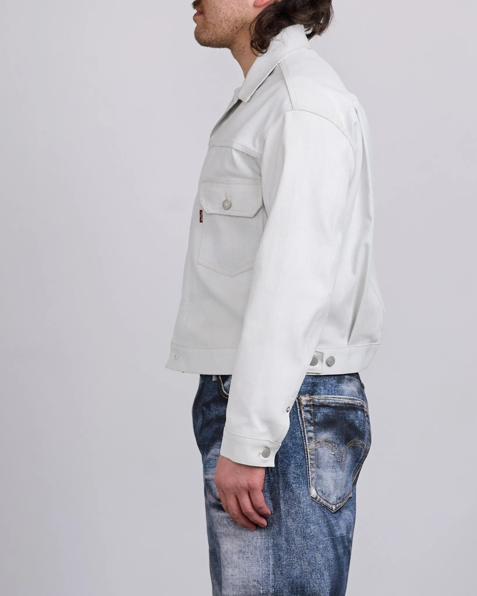 Junya Watanabe MAN Levi's Foil Print Jacket Off White
