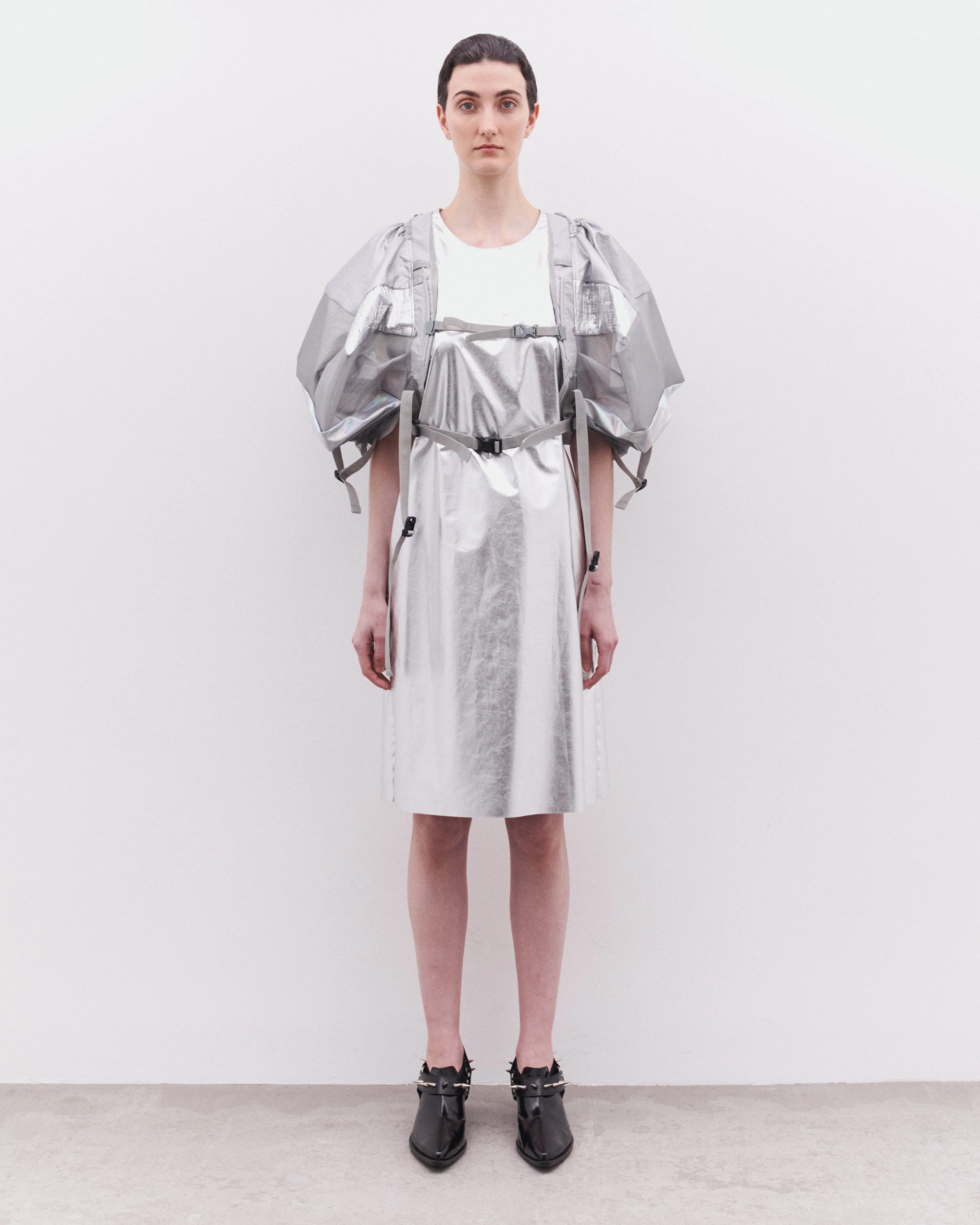 Junya Watanabe - Women's Multi Fabric Strap Dress - (Silver)
