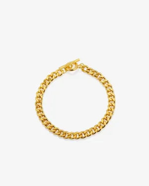 Mene - Flat Curb Chain Bracelet - (Gold)