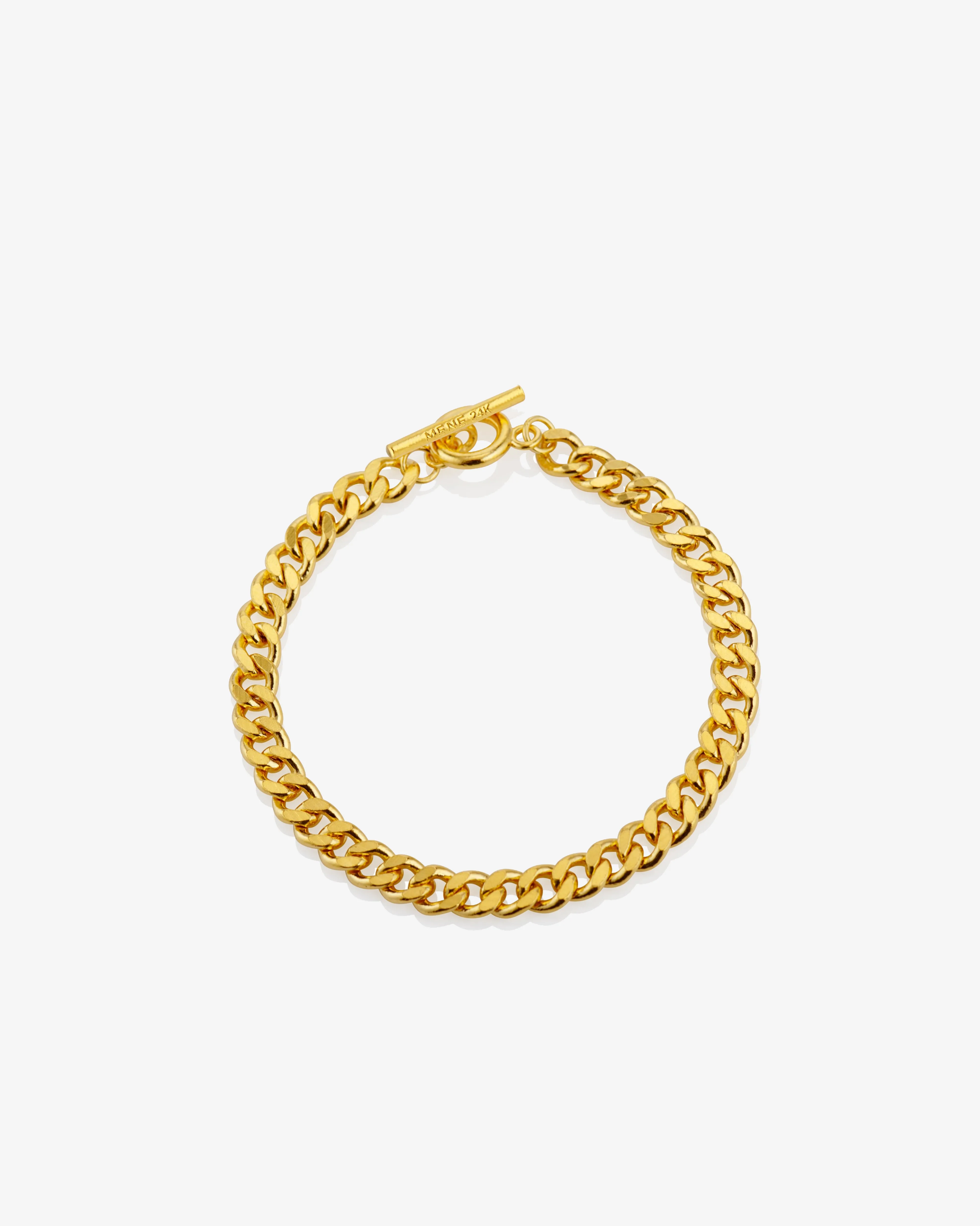 Mene - Flat Curb Chain Bracelet - (Gold)