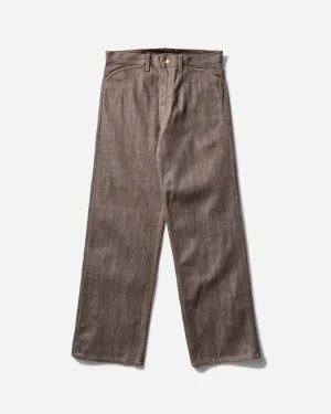 Men's Type 00 14.5oz Selvedge Denim Pants Brown