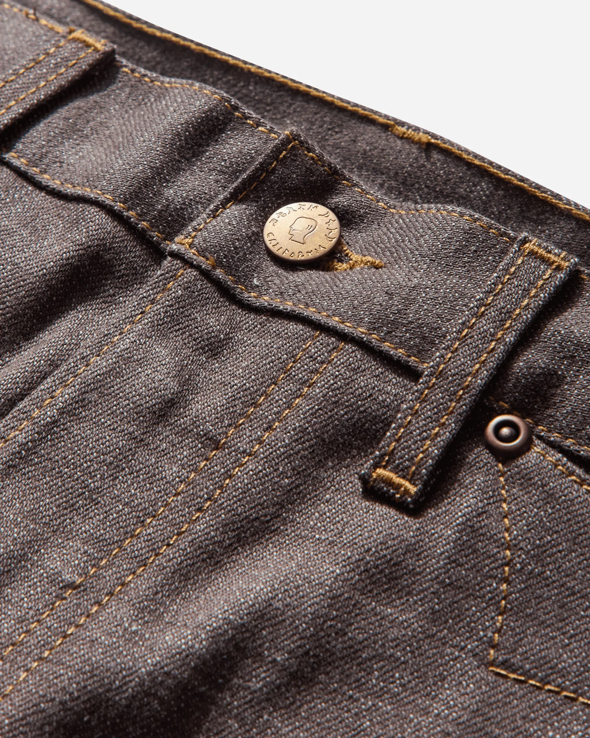 Men's Type 00 14.5oz Selvedge Denim Pants Brown
