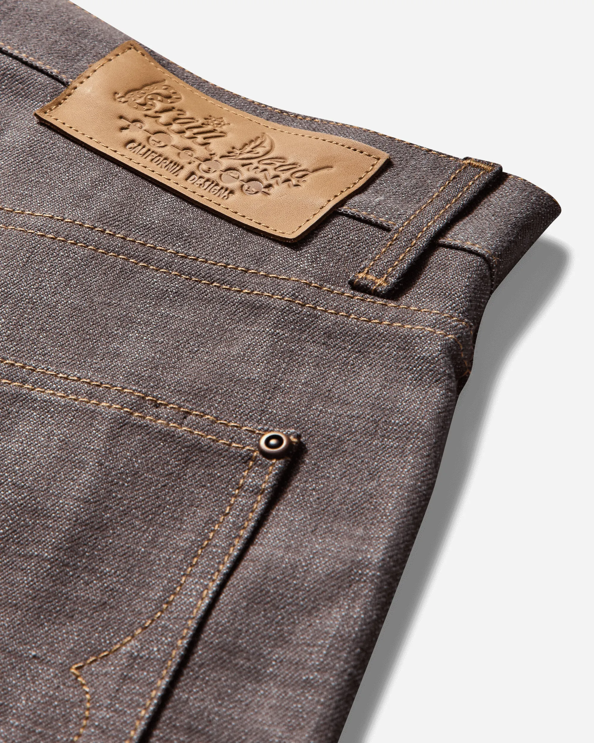 Men's Type 00 14.5oz Selvedge Denim Pants Brown