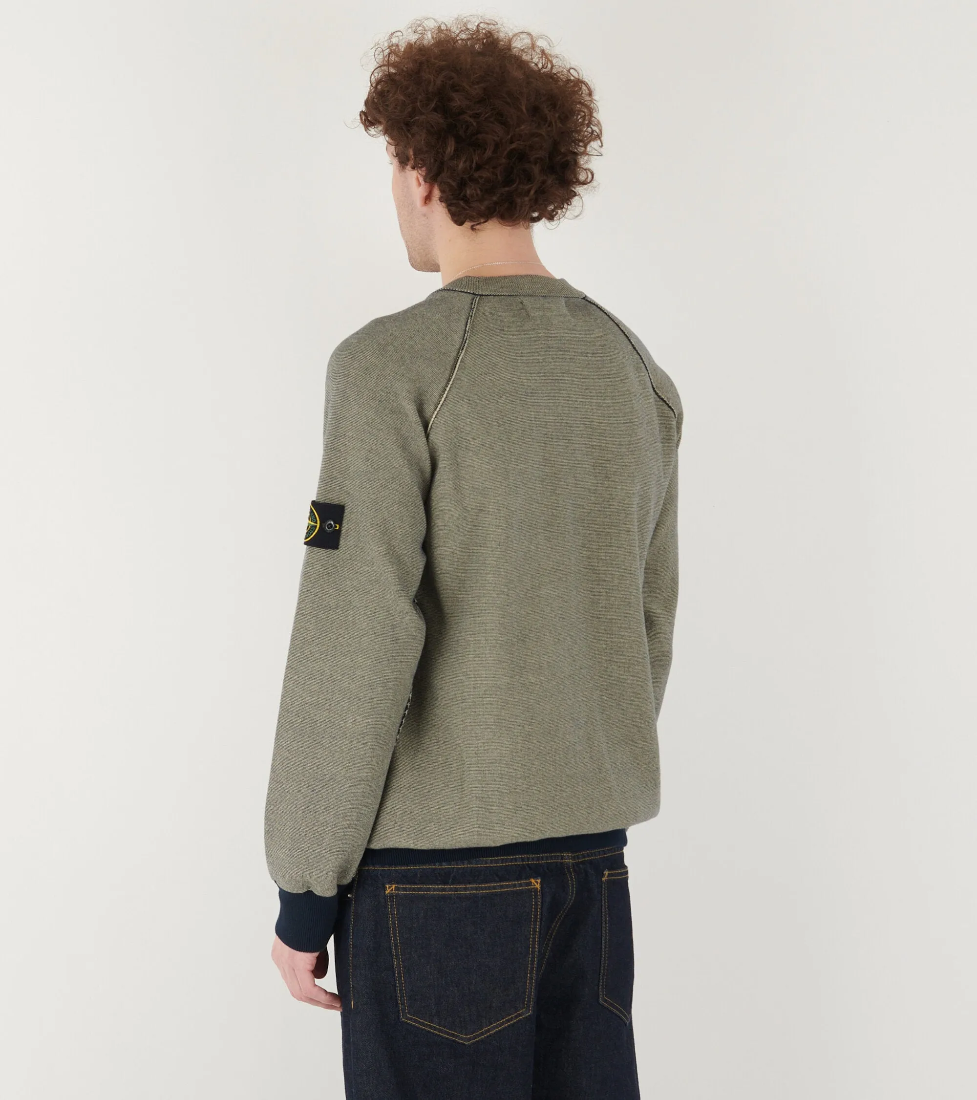 Mini Stripes Cotton Knit Navy/Beige