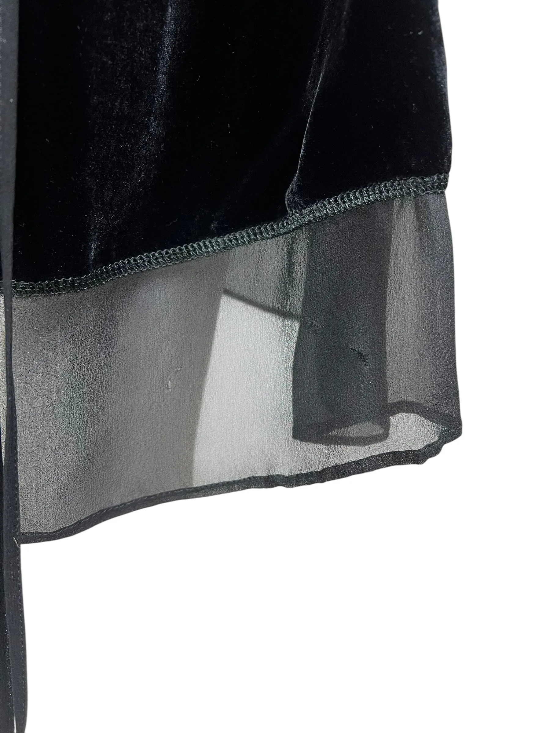 Miu Miu 1990s velvet sheer slip dress