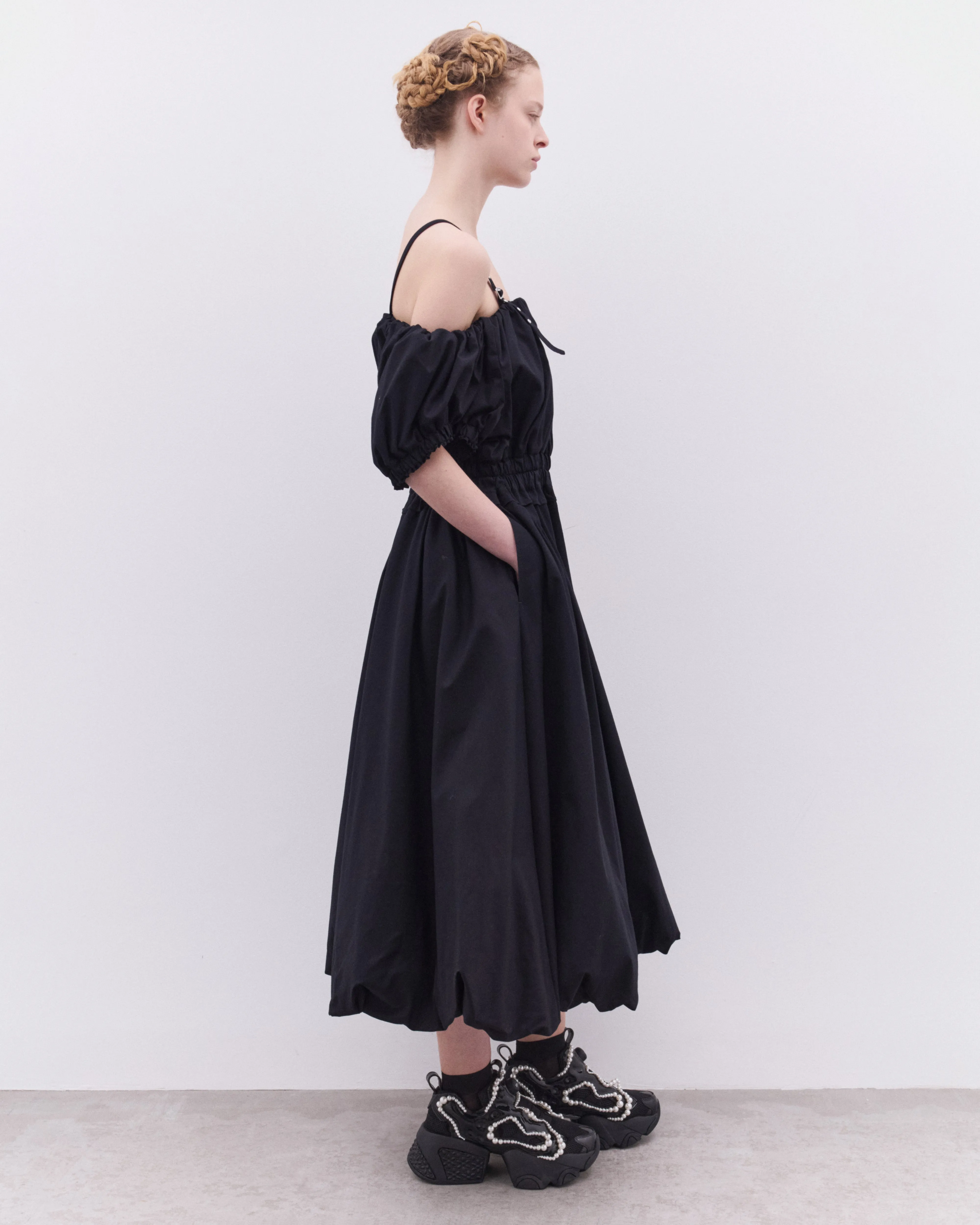 Noir Kei Ninomiya - Women's Elasticated Voluminous Dress - (Black)